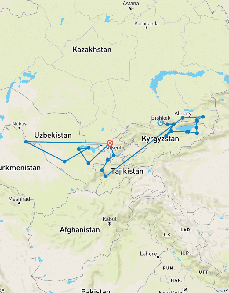 Circuito Viaje de aventura por Asia Central XL - De Bishkek a Tashkent