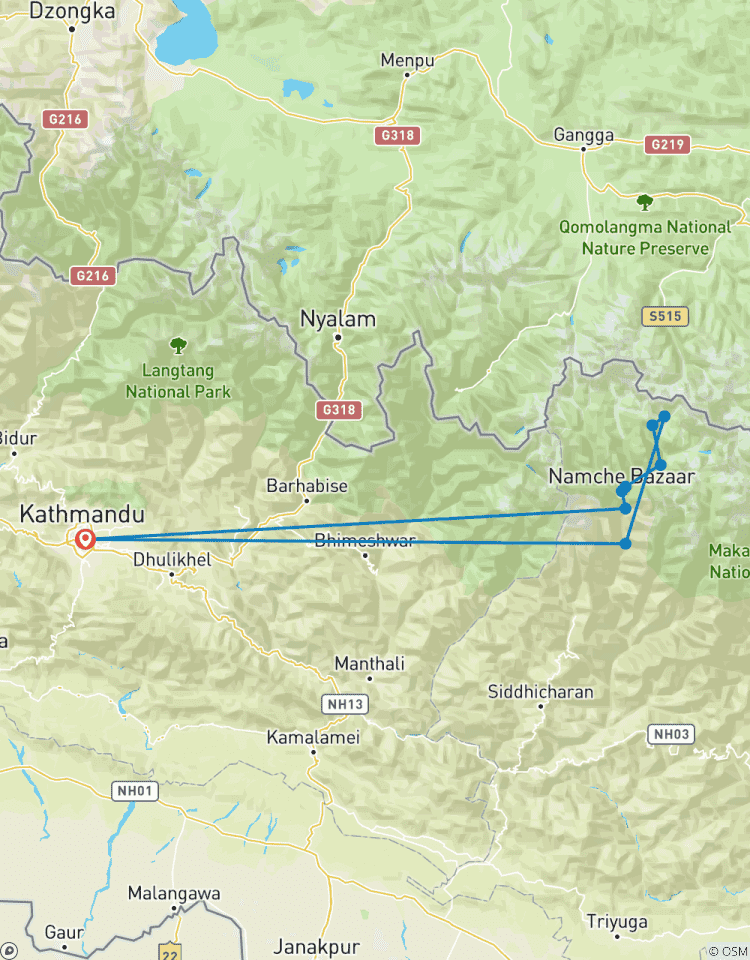 Everest Basislager Trekking Tour mit Rückkehr per Hubschrauber - 12 Tage Rundreise