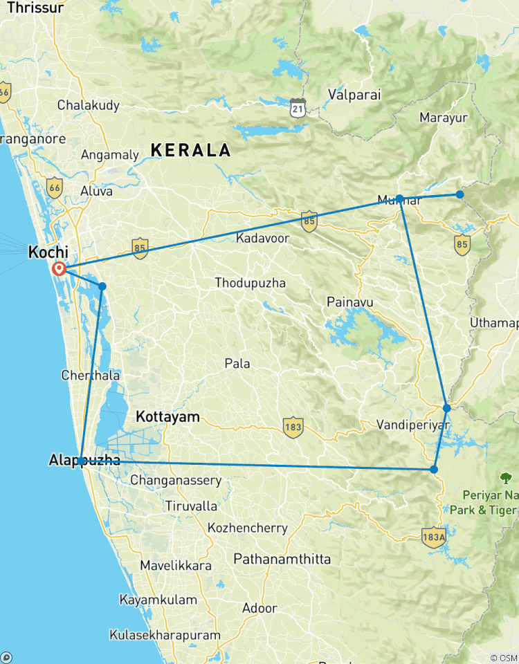 Walking in Kerala Tour