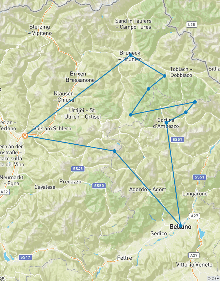 The Dolomites Walking & Hiking Tour Tour