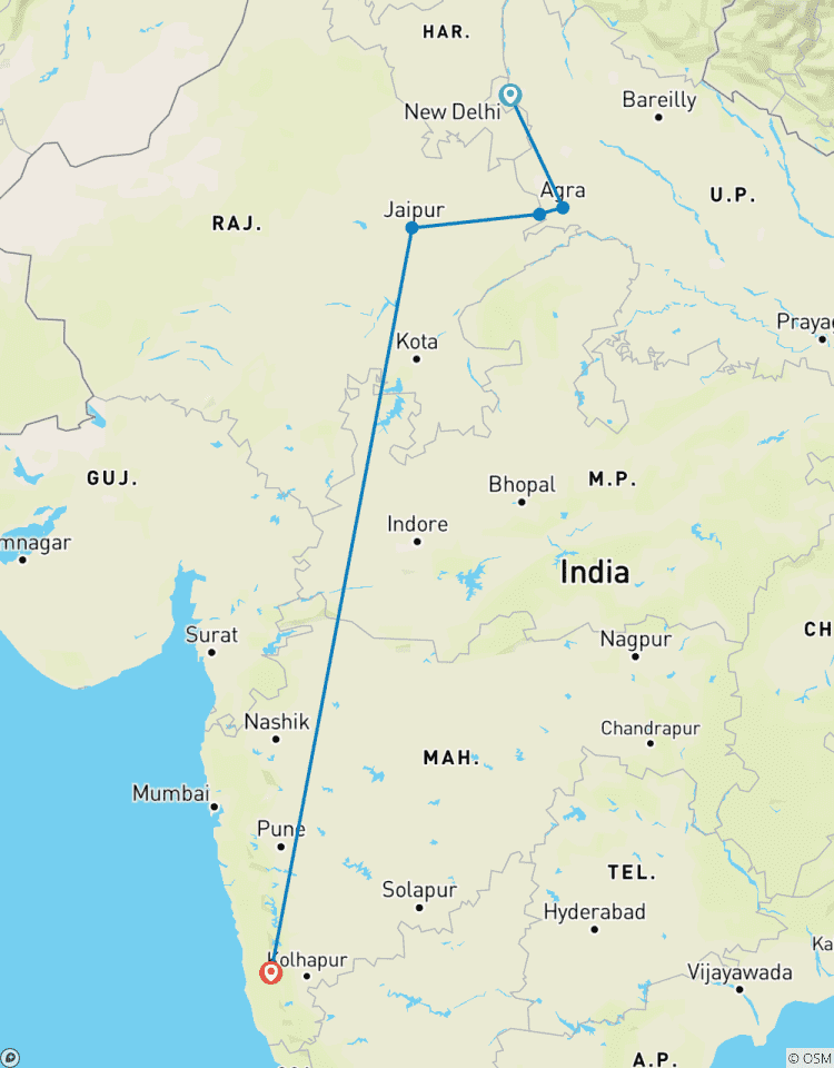 Golden Triangle Tour with Goa Tour