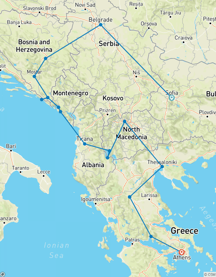 All About Balkans (4 Star Hotels) Tour