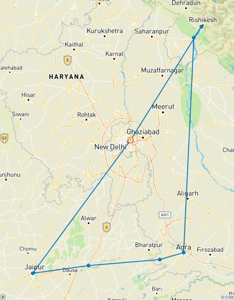 Yoga, Ganga et Tajmahal - Triangle d\'or avec Haridwar et Rishikesh circuit