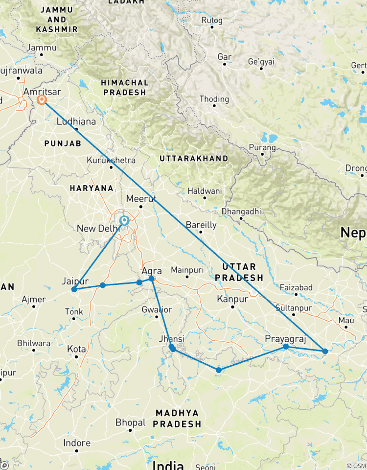 Körper, Geist & Seele - Goldenes Dreieck mit Varanasi & Amritsar Rundreise
