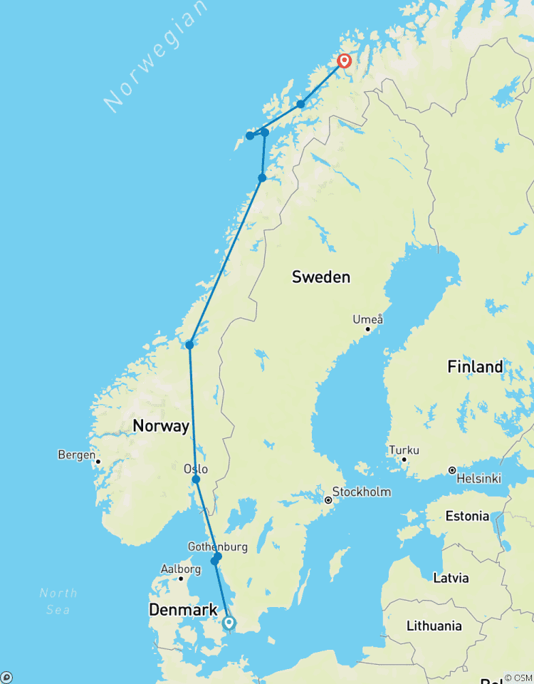 Copenhagen to Northern Norway Tour