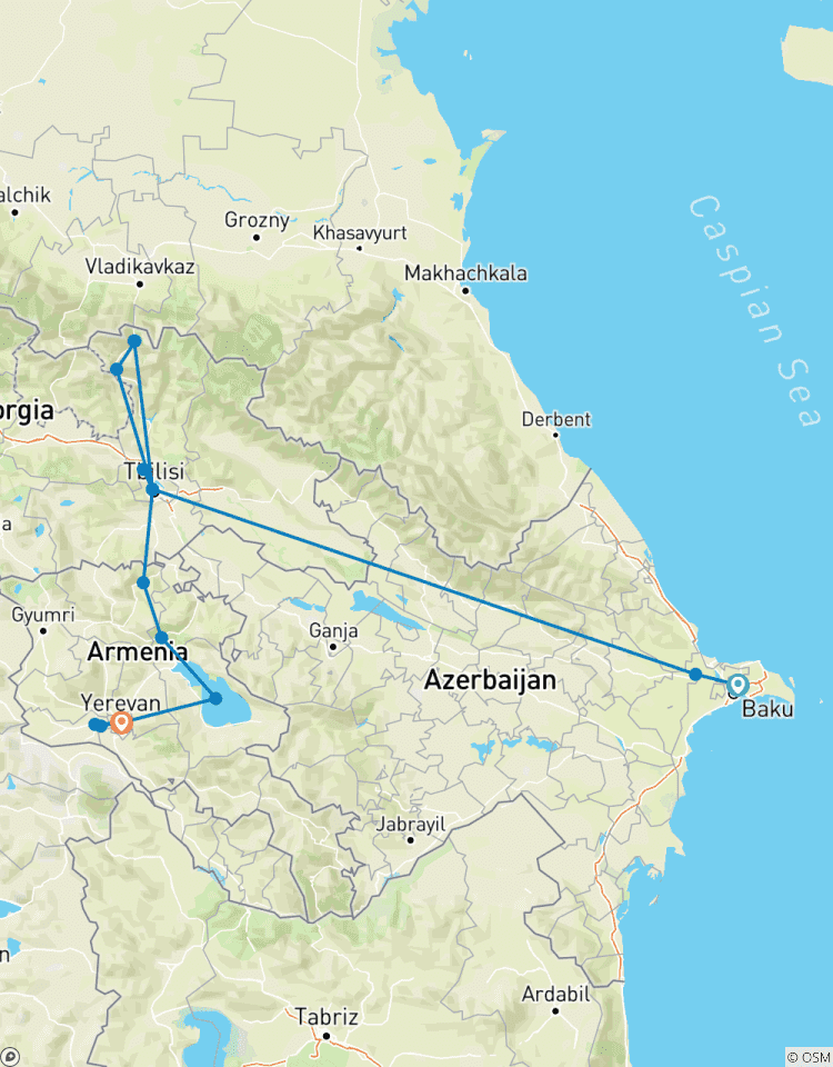 Azerbaijan, Georgia and Armenia Tour (7 days) Tour