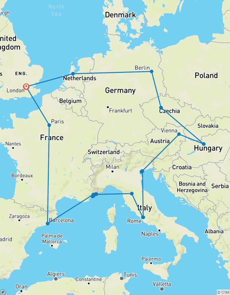 Circuito Recorrido en tren en grupo por toda Europa (18-30 años)