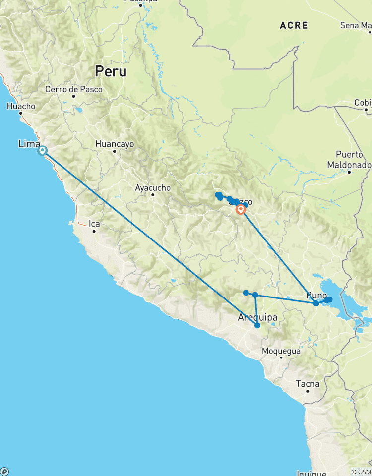 Lima & Southern Peru Highlights: Colca Canyon, Lake Titicaca, Cusco, Sacred Valley & Machu Picchu Tour Tour