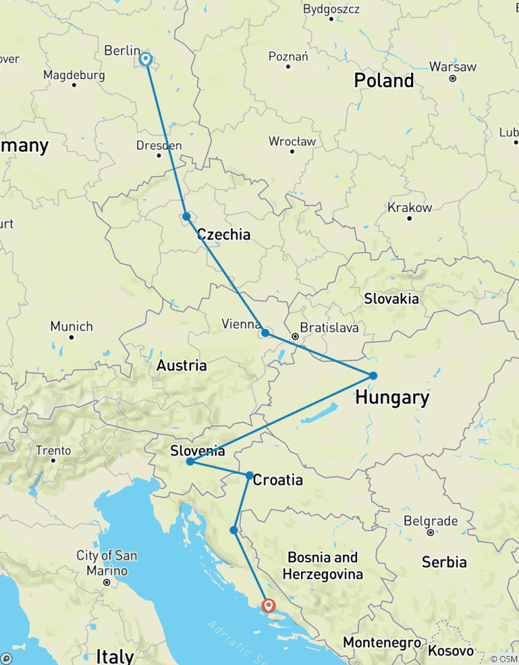 Circuito Recorrido en tren en grupo por la Europa de Bohemia (18-30 años)