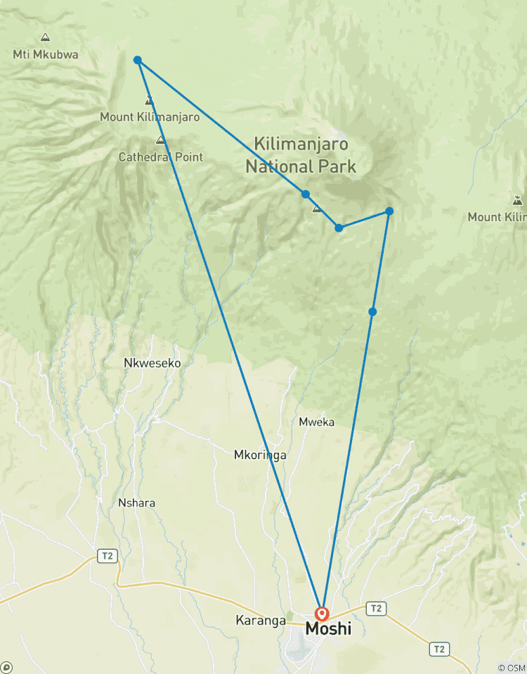 Kilimanjaro Climb-Lemosho Route 7 Days 6 Nights Tour