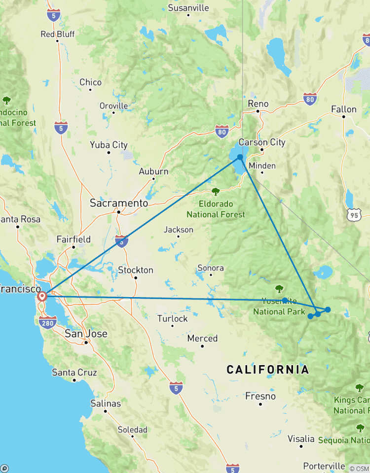 Circuito Sierras de Yosemite y Tahoe - 4 Días