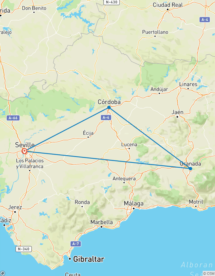 Les lieux incontournables de l\'Andalousie, autotour circuit
