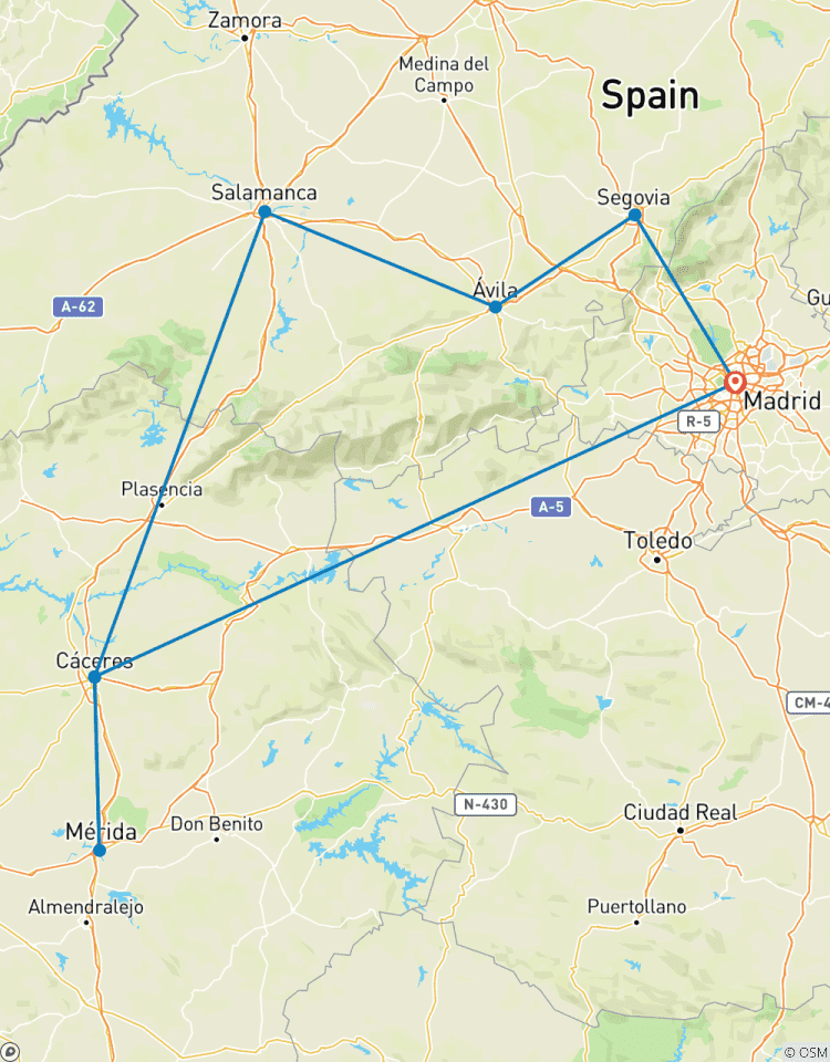 Le cœur de l\'Espagne, en autotour circuit