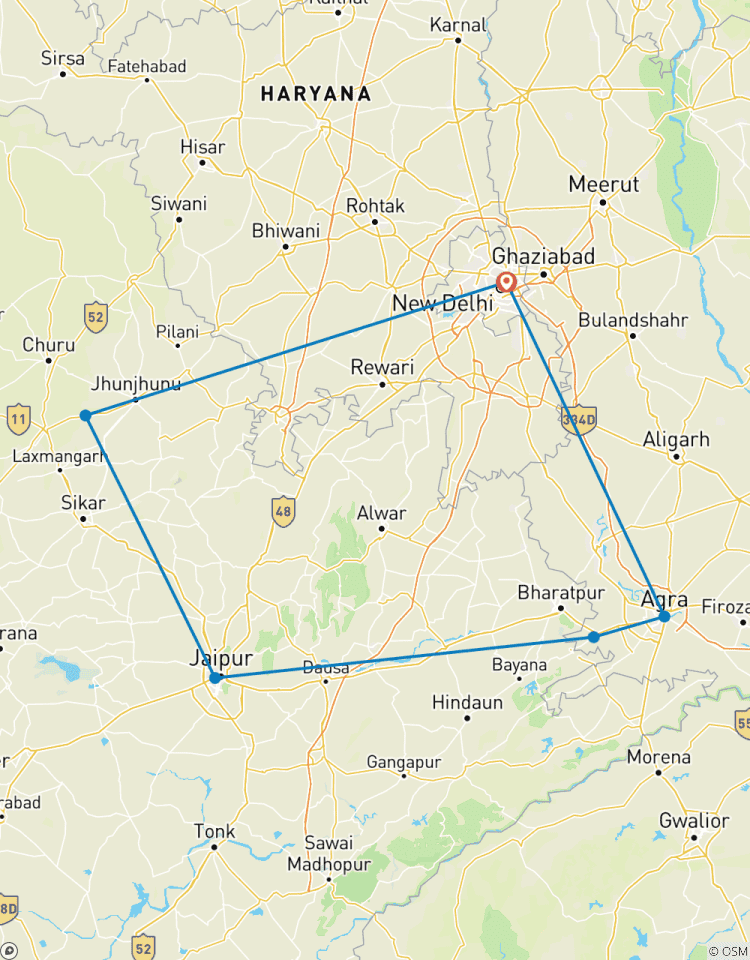 Indien Goldenes Dreieck Tour mit Mandawa Rundreise