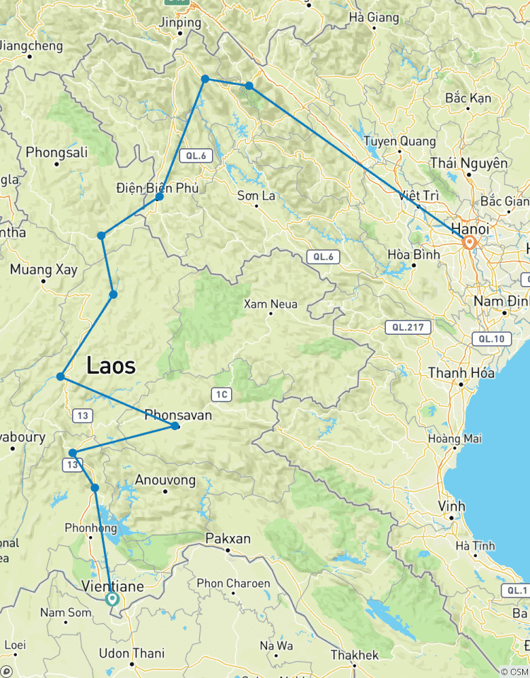 Circuito En bicicleta de Vietnam a Laos - 20 días