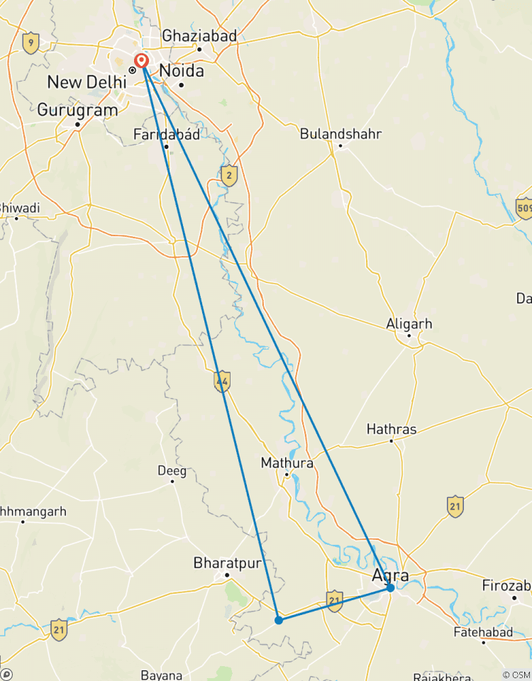 Circuito Circuito de 2 días al Taj Mahal en el tren más rápido de la India