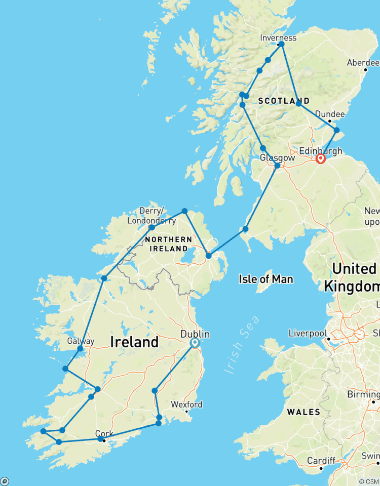 Les points forts de l\'Irlande et de l\'Écosse circuit