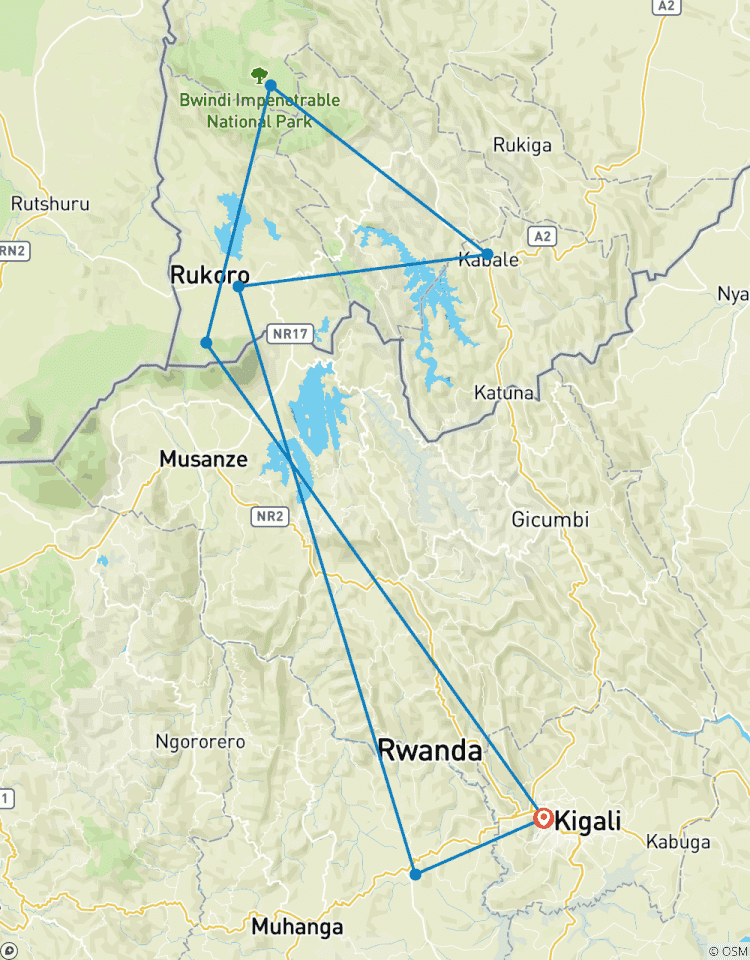 Circuito Safari de 3 días a Uganda para hacer senderismo con gorilas y monos dorados