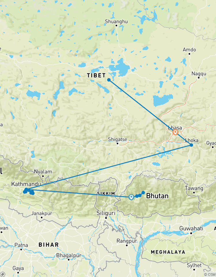 Bhutan, Nepal & Tibet Rundreise