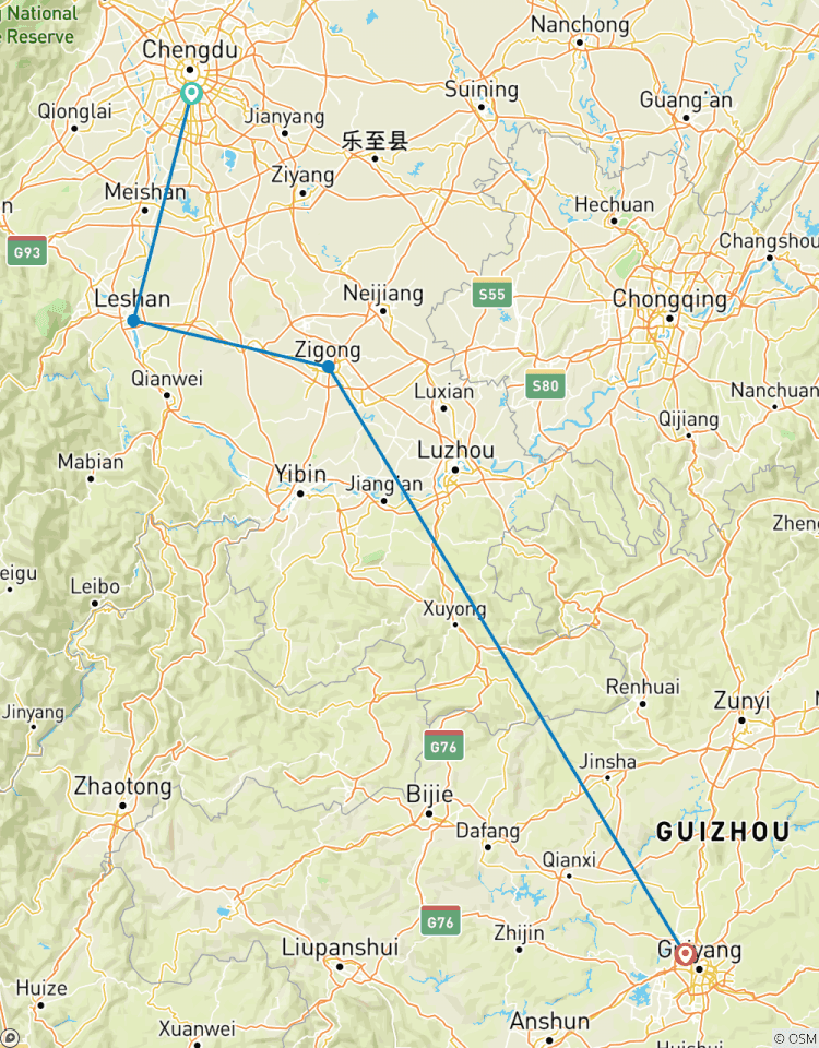 Radreise von Chengdu nach Guiyang - 14 Tage Rundreise