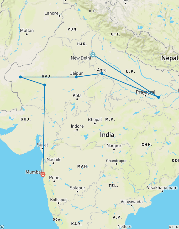 Circuito Odisea de 14 días por la India: triángulo de oro, Benarés, Taj Mahaly viaje al Desierto de Thar