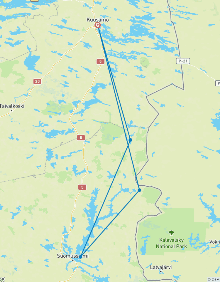 La nature sauvage de l\'est de la Finlande circuit