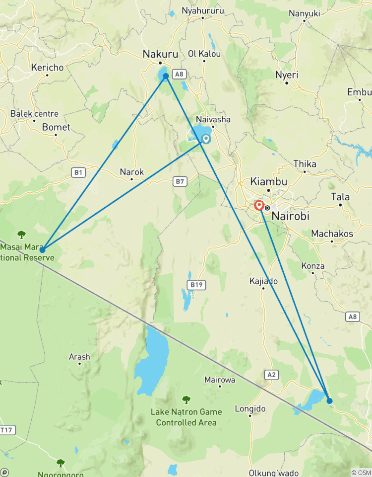 Circuito Recorridos económicos de 6 días por Kenia (con noche gratis en un hotel de Nairobi)