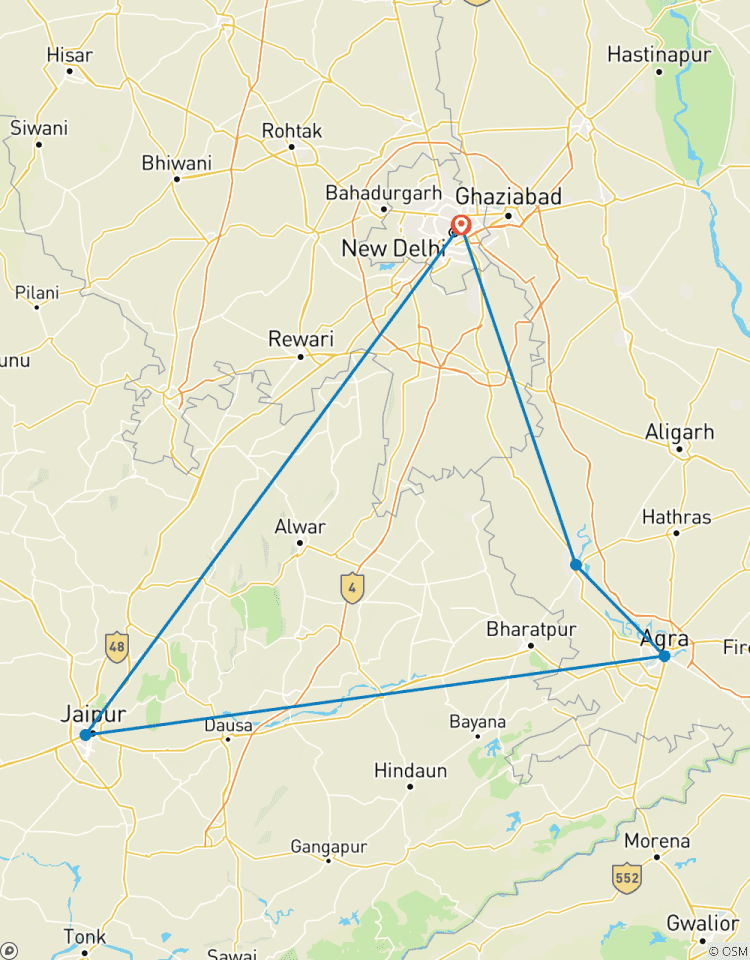 Goldenes Dreieck mit Mathura und Vrindavan Kulturreise (alles inklusive) - 7 Tage Rundreise