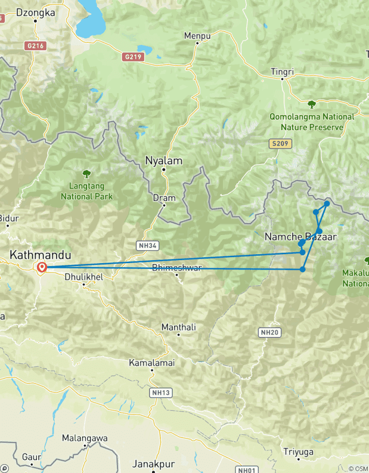 Trek du camp de base de l\'Everest avec retour en hélicoptère 2026/2027 circuit