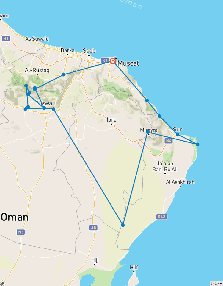 Une semaine à Oman circuit