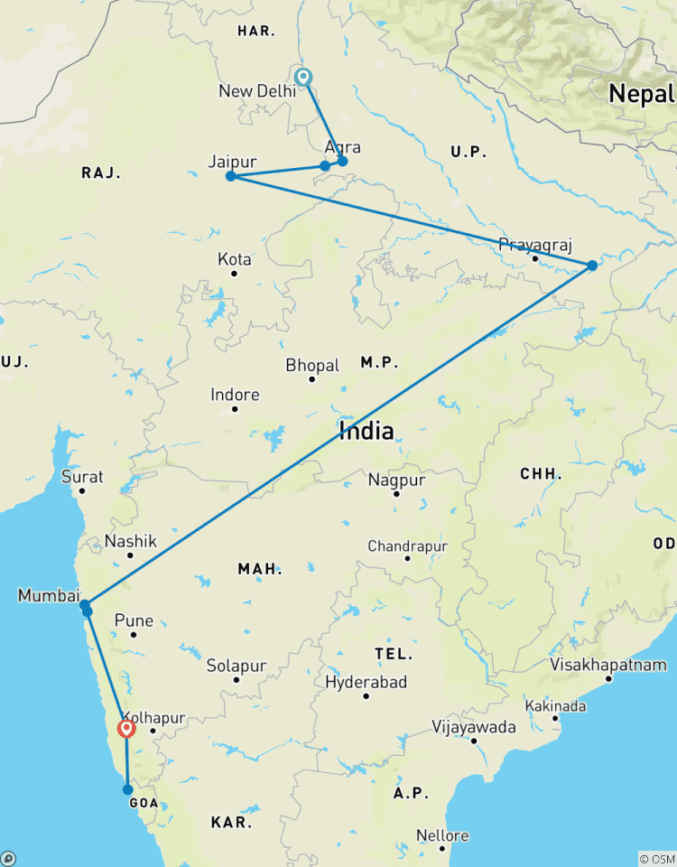 Golden Triangle With Mumbai Goa & Varanasi Tour
