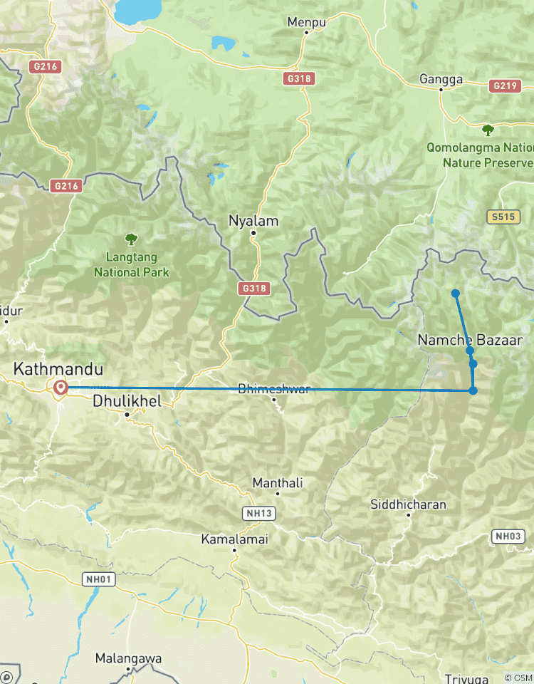Trek avec vue sur l\'Everest circuit