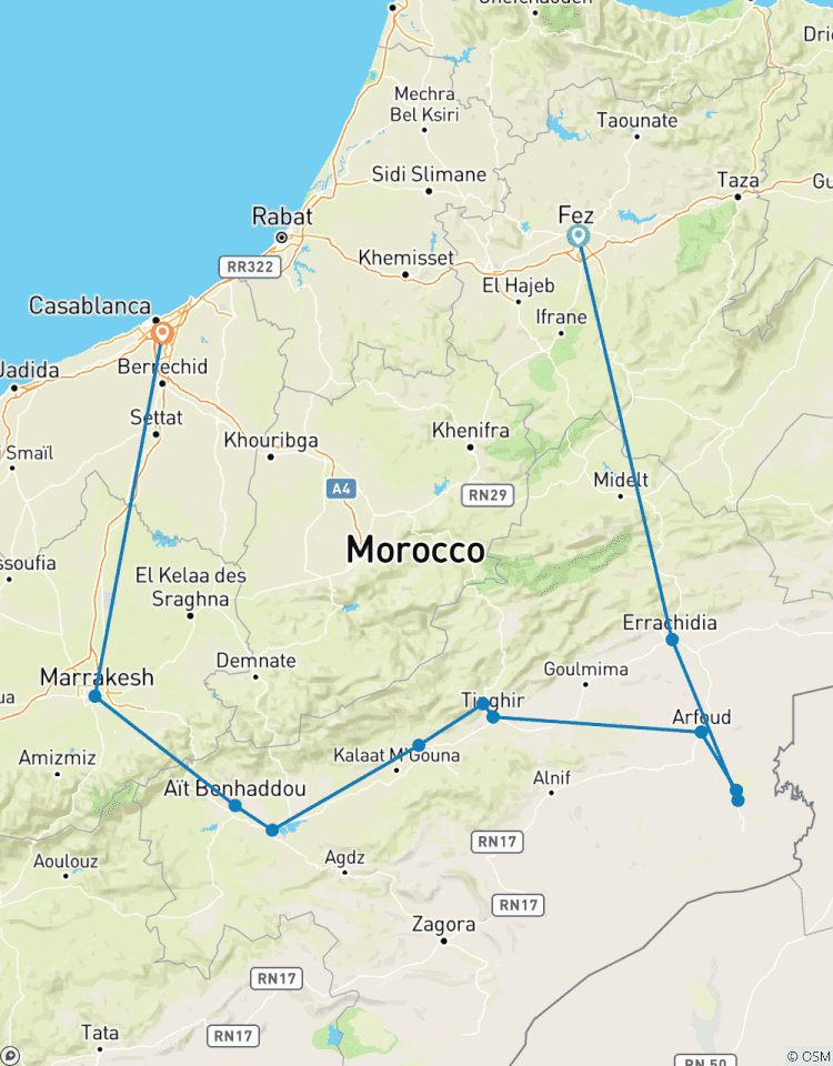 Villes impériales et désert circuit