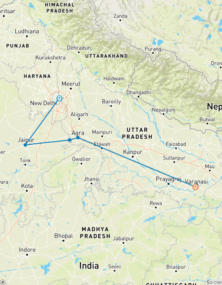 7 jours d\'excursion dans le Triangle d\'Or avec Varanasi circuit