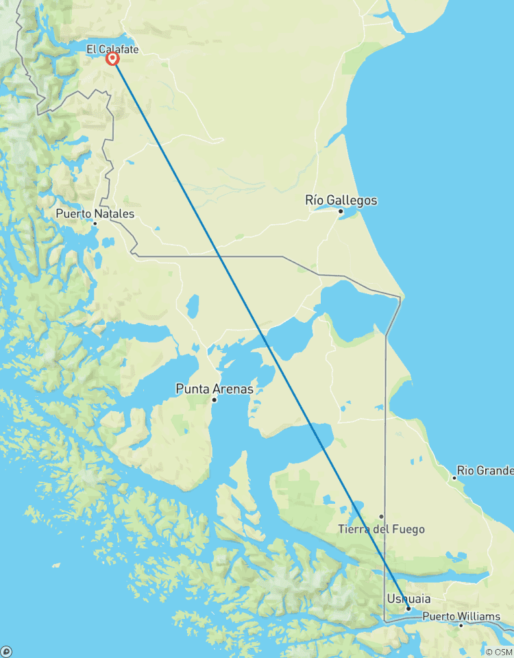 Voyage de 5 jours à Ushuaia et El Calafate circuit