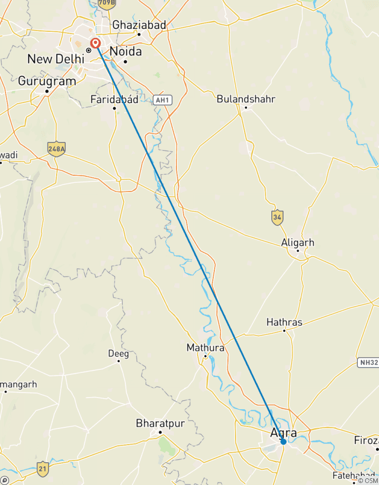 Visite privée du Taj Mahal et d\'Agra avec nuitée au départ de Delhi circuit