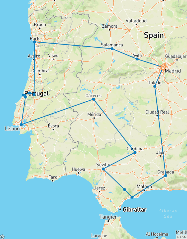 Portugal et Andalousie (pays multiples) circuit