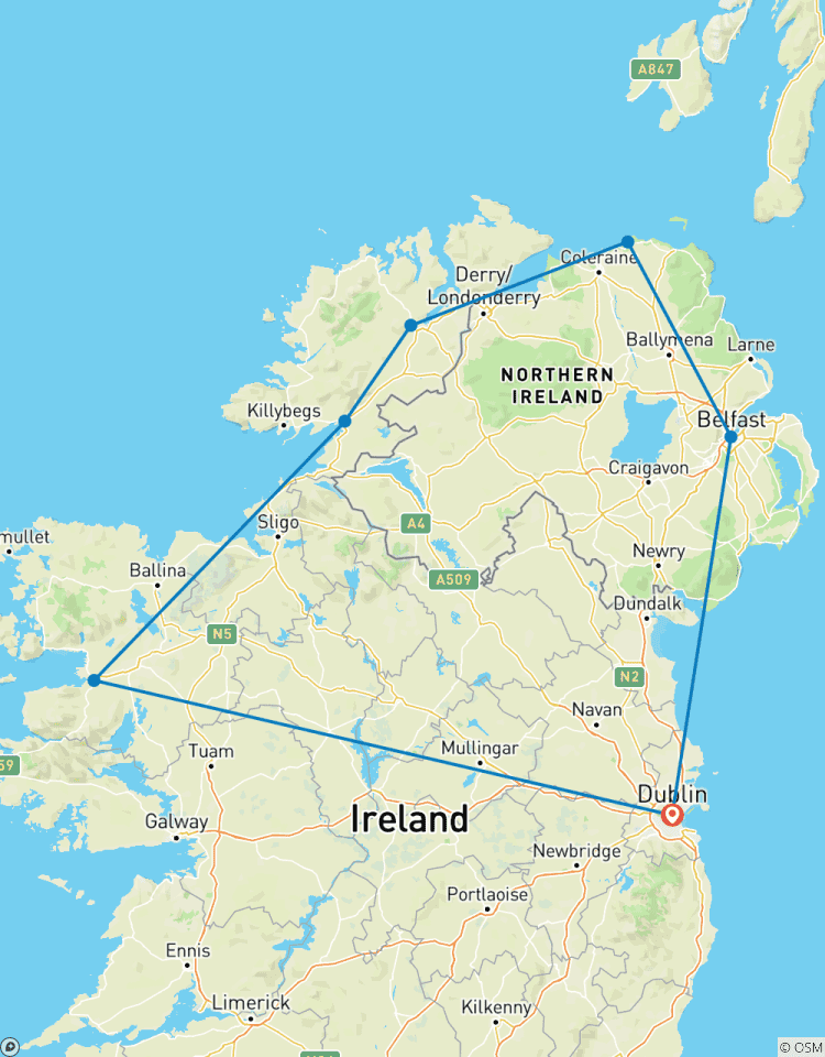 Le pays des géants - plusieurs jours - Circuit en petit groupe en Irlande circuit