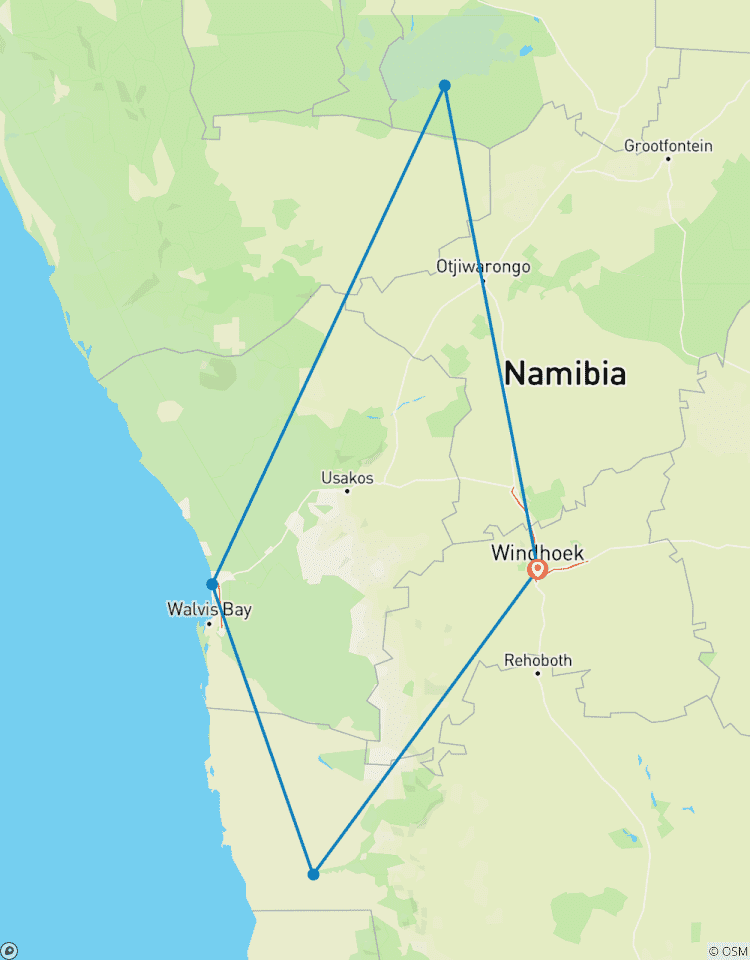 Sossusvlei, Swakopmund & Etosha (Camping) - 7 Days Tour
