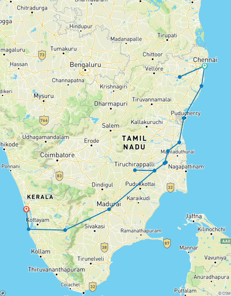 Circuito Tamil Nadu y Kerala
