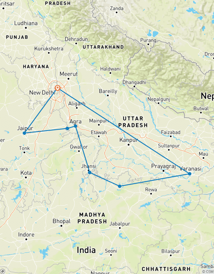 Circuito Norte de la India clásico