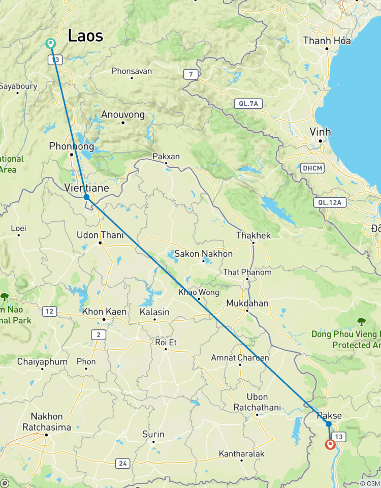 Circuito Paquete turístico en Laos de Luang Prabang a Pakse pasando por Vientiane y la Cascada de Khuangsi