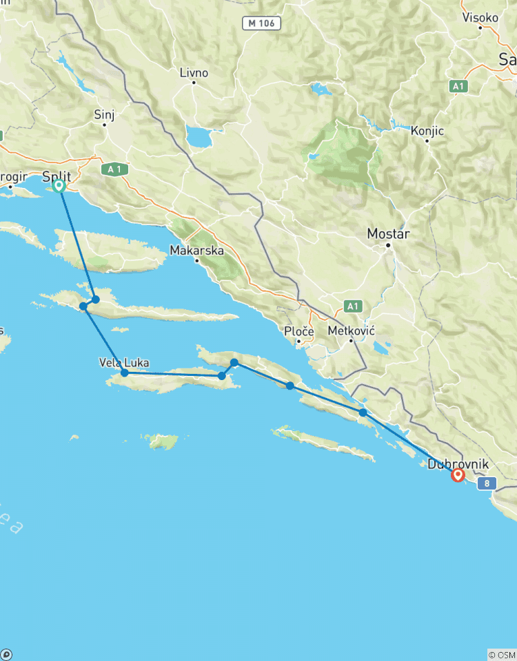Tour des îles croates à vélo et en kayak, circuit semi- soutenu circuit