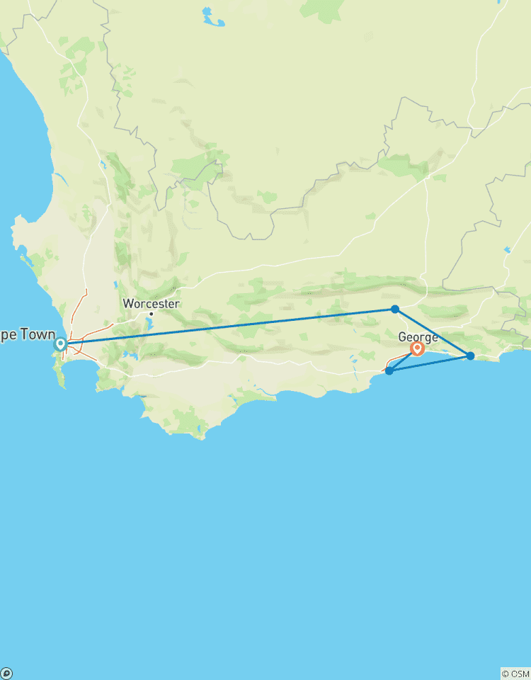 Kaapstad naar Tuinroute Avontuur: Tour met chauffeur - 5 Dagen-rondreis
