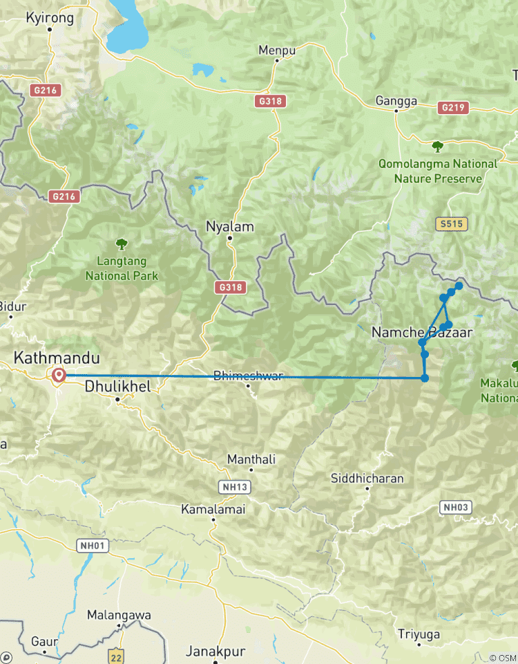 Circuito Excursión al campamento base del Everest y Kalapathar