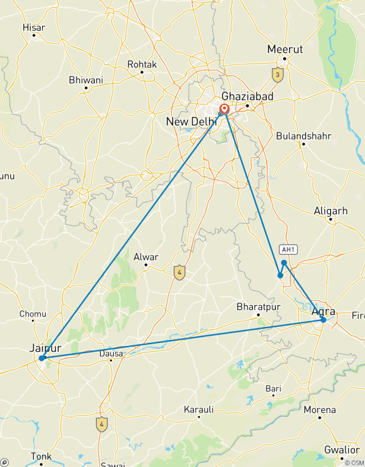 Circuit de 6 jours dans le Triangle d\'Or avec Mathura Vrindavan circuit