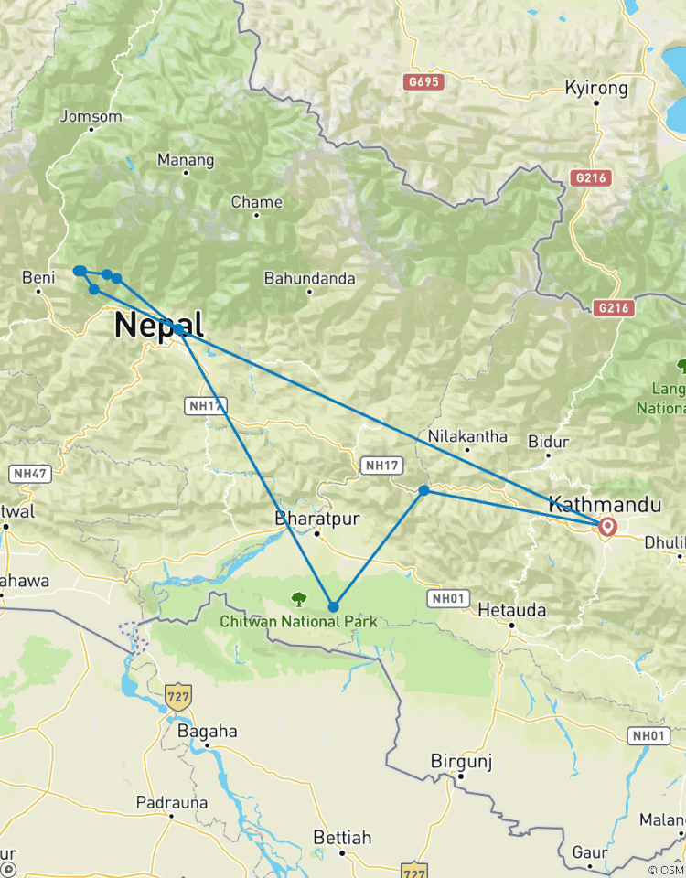 Das Beste von Nepal Kathmandu, Chitwan, Pokhara & Poon Hill Trek 12 Tage Rundreise
