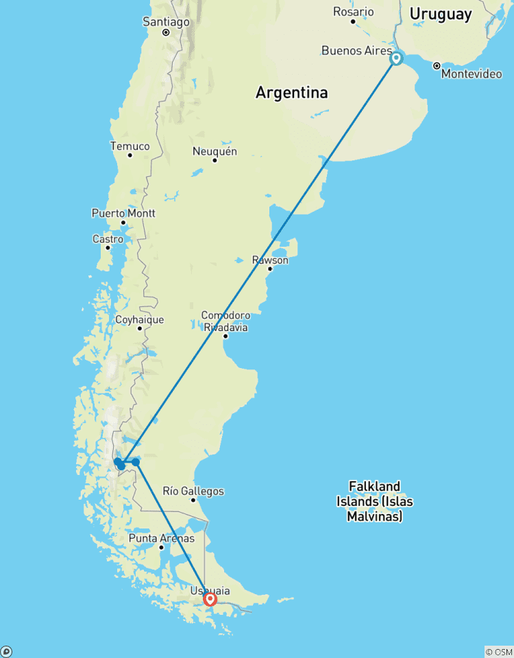 Argentina: Buenos Aires, Calafate and Ushuaia - 7 days Tour