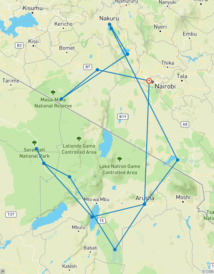 Circuito Safari de acampada económico de 13 días en Kenia y Tanzania en jeep 4x4