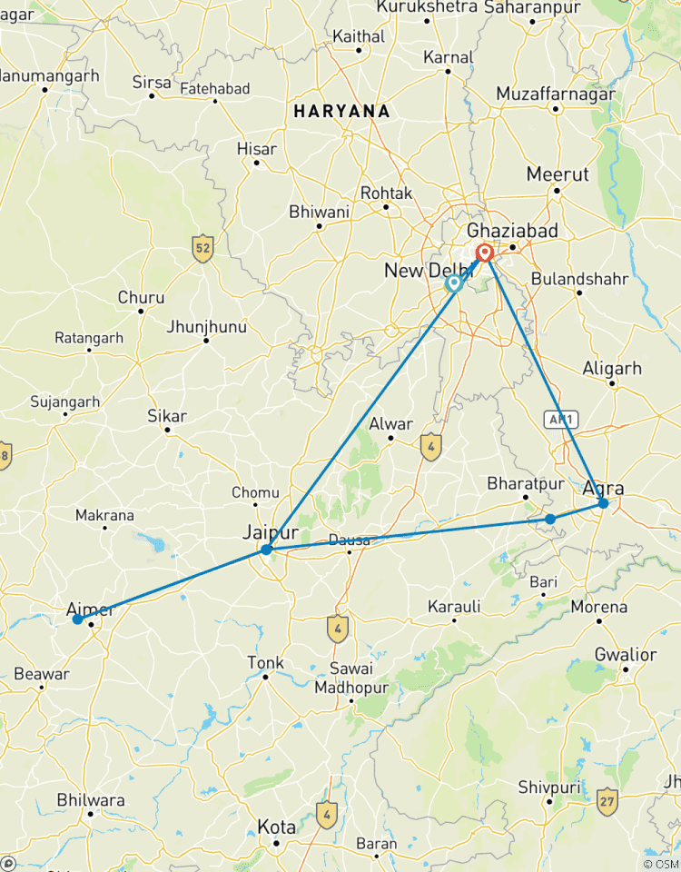 Rondreis door de Gouden Driehoek Tour & Pushkar - Delhi, Agra, Jaipur & Pushkar - 6 dagen-rondreis